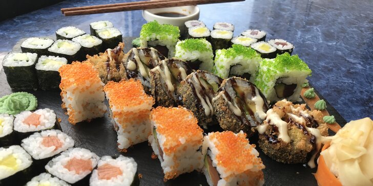 Pochutnejte si na sushi v srdci Brna: set s 28 nebo 38 kusy v bistru s otevřenou kuchyní