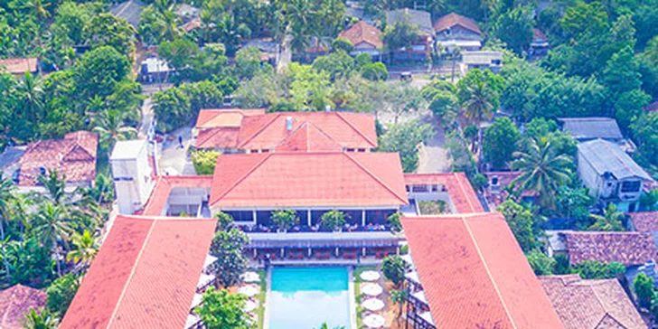 Dovolená na jihu Srí Lanky: tropický resort přímo u pláže, bazény, jóga i masáže a all inclusive