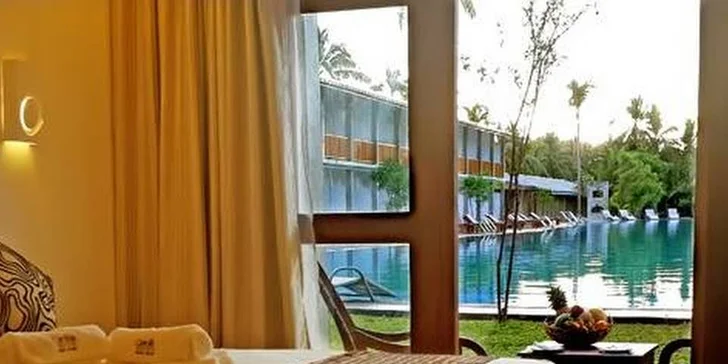 Exotická dovolená na Srí Lance: příjemný resort s bazény a soukromou pláží, 1. dítě do 4,99 let má pobyt zdarma