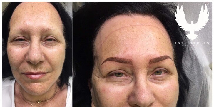 Permanentní make-up: horní nebo dolní oční linky či stínované obočí