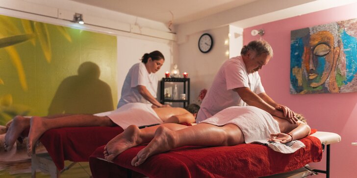 Uvolnění ve dvou: párová relaxační a sportovní masáž na 60 minut