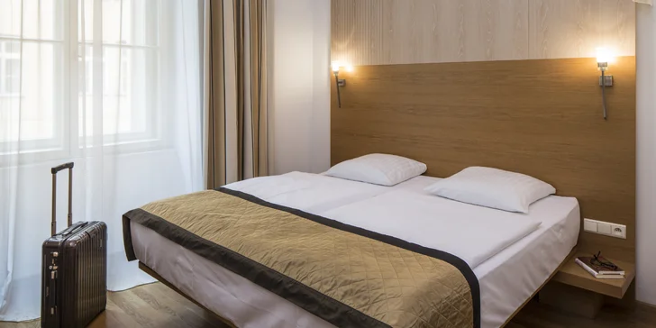 4* hotel mezi hlavním nádražím a Václavákem: prvotřídní snídaně, sauna a fitness neomezeně