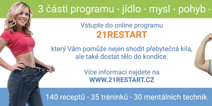 Skvělá postava a hlavně kondice s 21restart: shoďte kila s hubnoucím programem