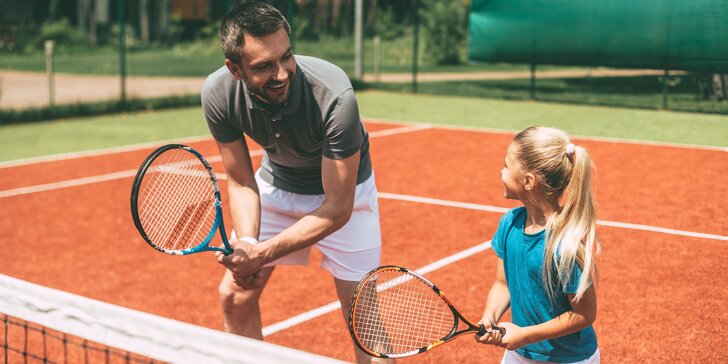 Lekce tenisu s trenérem pro děti i dospělé: 1-3 osoby