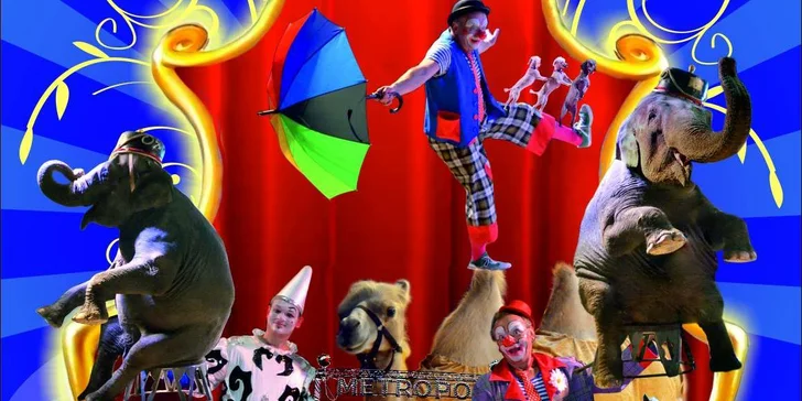 Cirkus Metropol v Olomouci: vstup do lóže na 120min. představení s artisty, klaunem i exotickými zvířaty