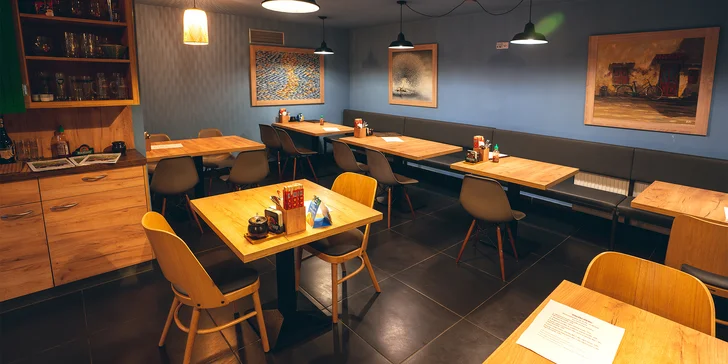 Asijské menu pro jednoho i dva: na výběr xap xúí a teriyaki omáčka, s masem nebo tofu či krevetami