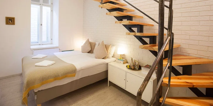 Designové apartmány s plnou výbavou pro pár i rodinu: v samém centru Prahy, 5 min. od Staromáku