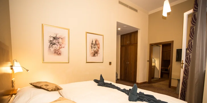 Bydlete v samém srdci Prahy. Apartmán až pro 4 osoby s privátním wellness