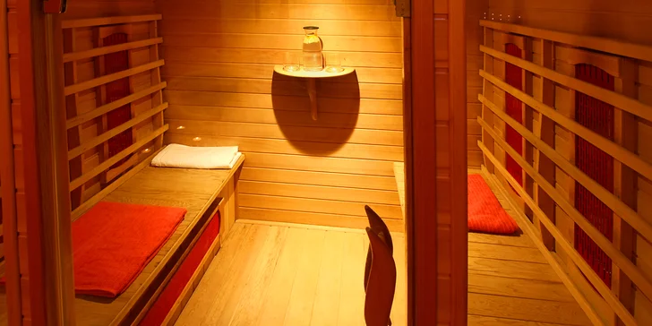 2 hod. privátního wellness pro dva v centru Ostravy: infra sauna, hydromasážní vana, aromaterapie, občerstvení