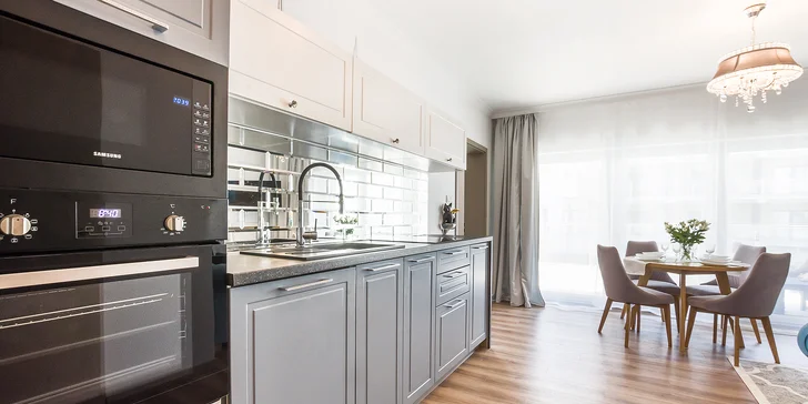 Hurá na Balt: moderní apartmány s plnou výbavou a terasou, 10 min. k pláži, neomezené vstupy do wellness