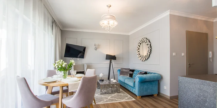 Hurá na Balt: moderní apartmány s plnou výbavou a terasou, 10 min. k pláži, neomezené vstupy do wellness