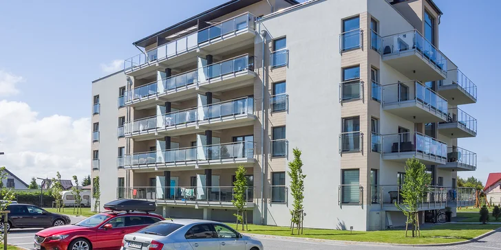 Hurá na Balt: moderní apartmány s plnou výbavou a terasou, 10 min. k pláži, neomezené vstupy do wellness