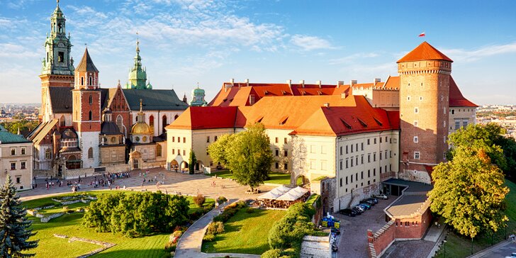 Moderní ubytování v centru Krakova: jídlo i výhled na hrad Wawel