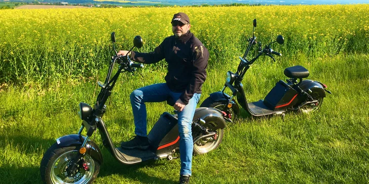 Pohodová jízda na elektrokoloběžce: 1,5 nebo 3 hod. pro2 osoby