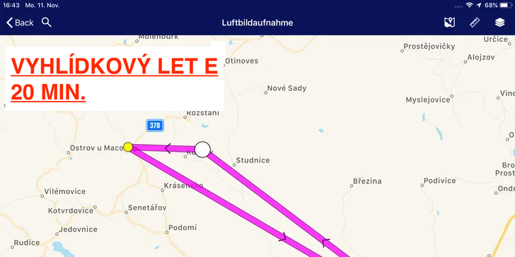 S hlavou v oblacích: vyhlídkový let Cessnou nad Macochou