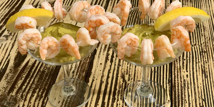 Krevety s guacamole i Aperol Spritz nebo Hugo Spritz pro jednoho i dva