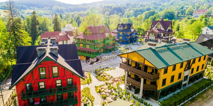 Přepychový resort ve Sklářské Porubě: apartmány pro páry i rodiny, strava a wellness a až 2 děti zdarma
