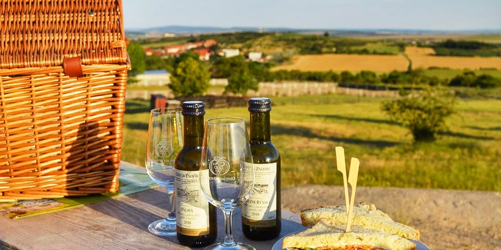 3–8hod. projížďka kabrioletem Audi A4 mezi vinicemi a piknik: víno či prosecco, slané nebo sladké dobroty