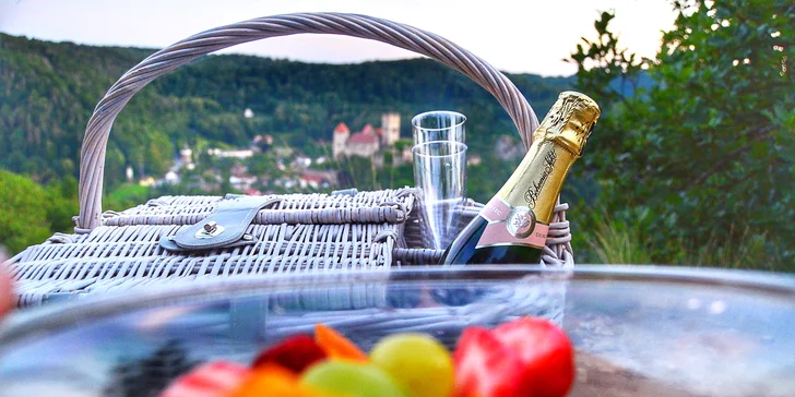 3–8hod. projížďka kabrioletem Audi A4 mezi vinicemi a piknik: víno či prosecco, slané nebo sladké dobroty