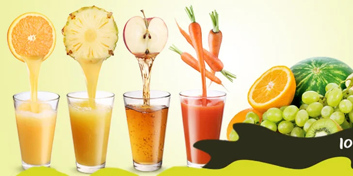 149 Kč za 100% čerstvé džusy v hodnotě 300 Kč v NUDE Fresh & Juicy! Vitamíny i v zimě a na výběr rovněž karta v hodnotě 600 Kč.