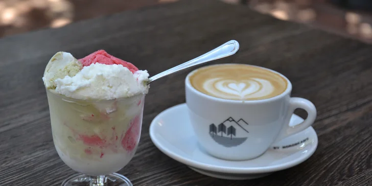 Gelato podle skvělé italské receptury a káva, čaj nebo domácí limonáda