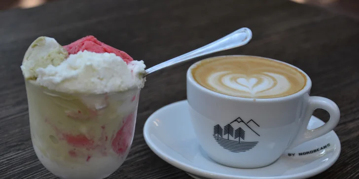Gelato podle skvělé italské receptury a káva, čaj nebo domácí limonáda