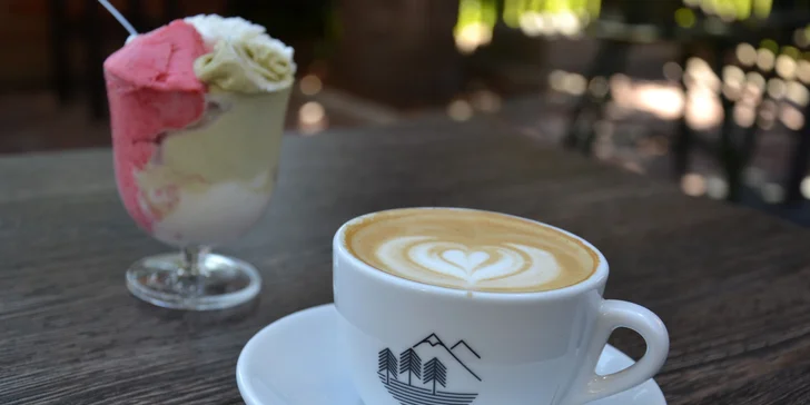Gelato podle skvělé italské receptury a káva, čaj nebo domácí limonáda