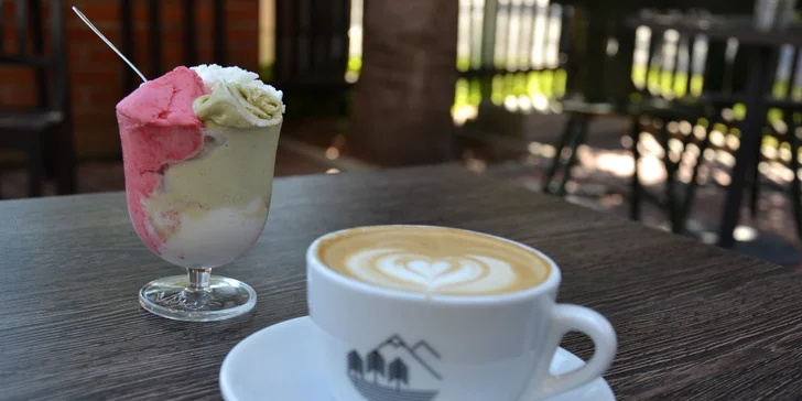 Gelato podle skvělé italské receptury a káva, čaj nebo domácí limonáda
