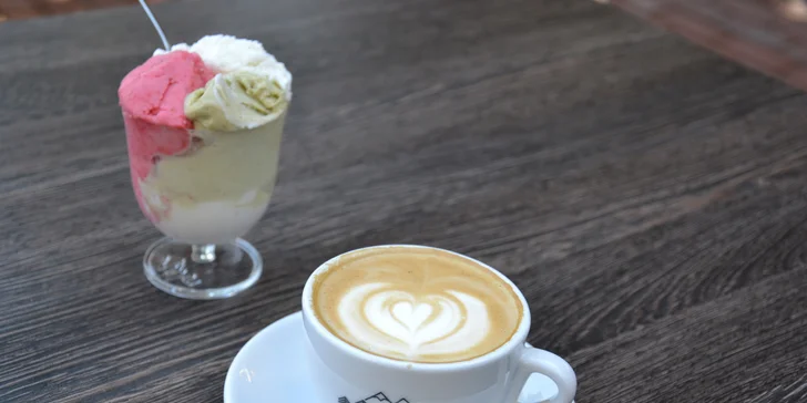 Gelato podle skvělé italské receptury a káva, čaj nebo domácí limonáda