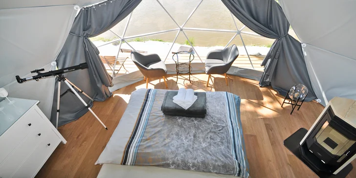 Glamping: vymazlené iglú u Prachovských skal, neomezený relax ve wellness i snídaňový koš