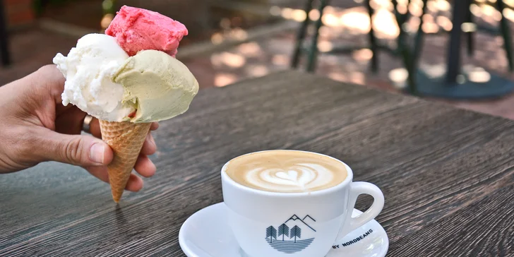 Gelato podle skvělé italské receptury a káva, čaj nebo domácí limonáda