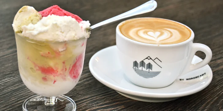 Gelato podle skvělé italské receptury a káva, čaj nebo domácí limonáda