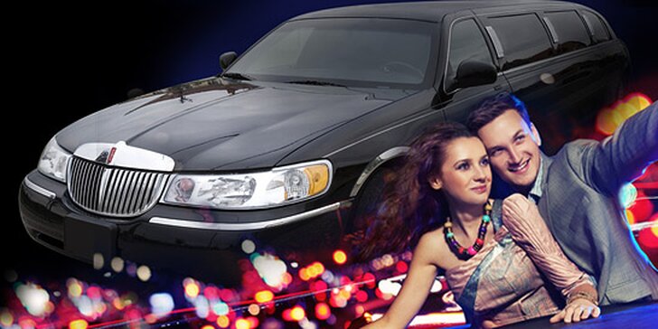 999 Kč za 60 minut jízdy luxusní limuzínou Lincoln Town 100. Udělejte si romantickou vyjížďku nebo party s kamarády se slevou 62 %!