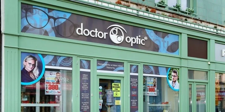 Kompletní brýle včetně čoček do 2,5 dioptrií a měření zraku