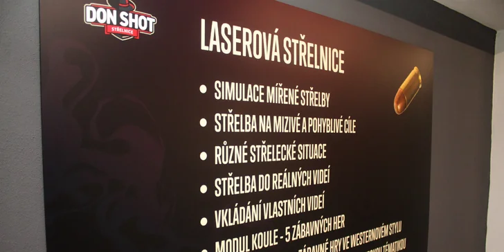 1–2 hodiny na laserové střelnici pro neomezený počet pistolníků: výběr ze 16 zbraní a 9 různých her