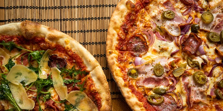 2x pizza dle výběru z celého menu: pikantní, hawai, salámová, sýrová i kuřecí