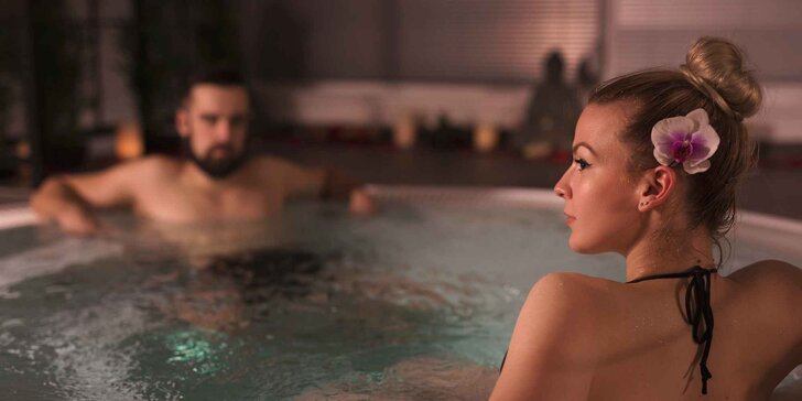 Relaxujte v soukromí: wellness s vířivkou a možností sauny na 60 minut i celou noc