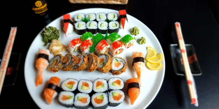 Jde se na sushi: sety 28 nebo 36 kousků s lososem, krabem, krevetami i kaviárem