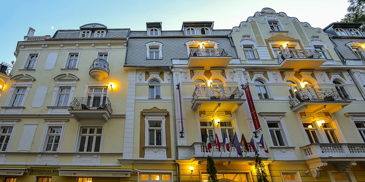 Prvotřídní relax v Mariánských Lázních: polopenze a procedury pro dva