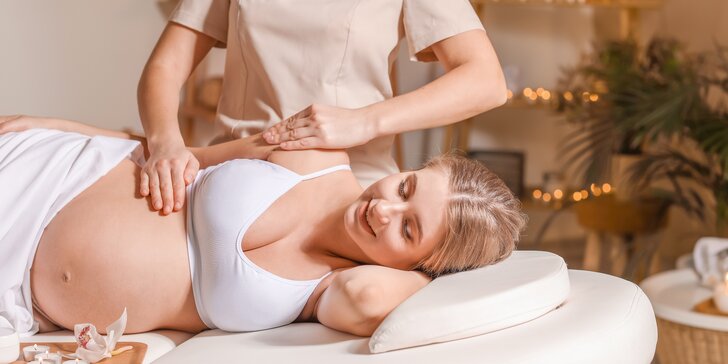 90 minut relaxu pro těhotné: 60min. masáž pro nastávající maminky a aroma lázeň na nohy