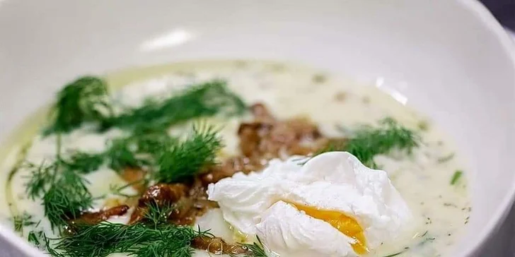 1 nebo 5 obědových menu (polévka a hlavní chod) i espresso