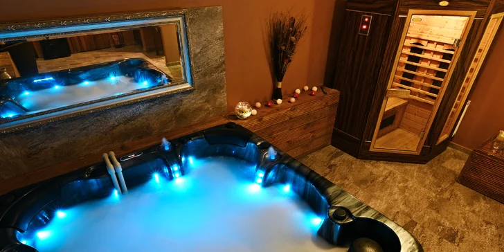 Privátní wellness pro dva: vířivka, sauna i varianty s občerstvením