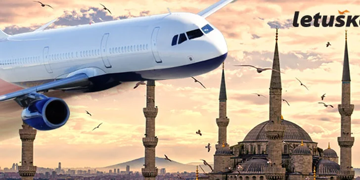 Zpáteční letenka pro jednu osobu do Istanbulu. Odlet z Prahy. Na výběr 5 termínů.