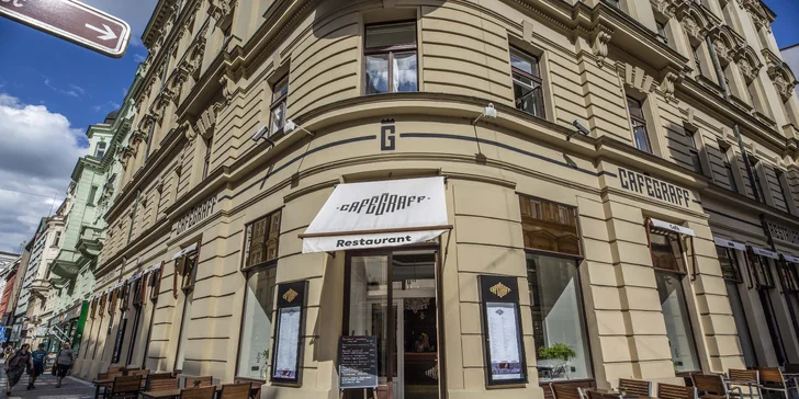 Degustační menu pro dva v Café Graff s možností vinného párování