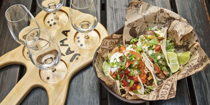Mexiko v Jámě: výběr z tacos a ochutnávka tequily pro 1 nebo 2 osoby
