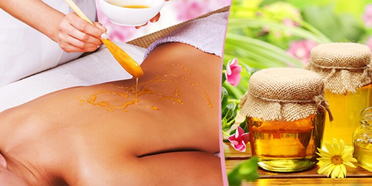 Luxusní medová detoxikační masáž a vyživující  oriškový peeling