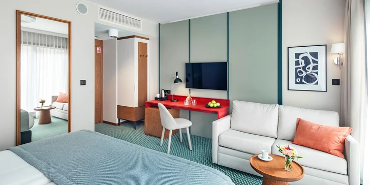 Dovolená v centru Vratislavi: moderní hotel, relax zóna se suchou saunou a fitkem, snídaně