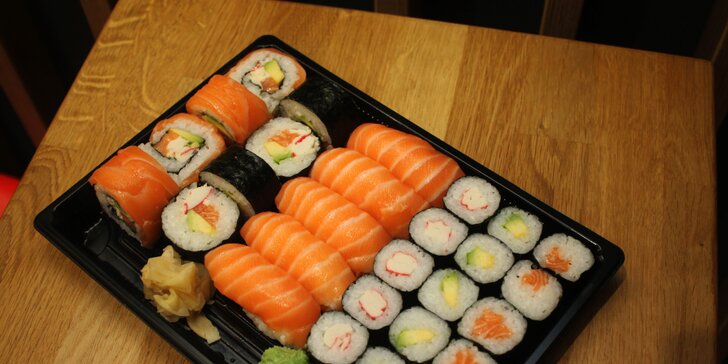 Japonsko v Brně: set 18, 28, 30 nebo 34 ks sushi s rybami i zeleninou