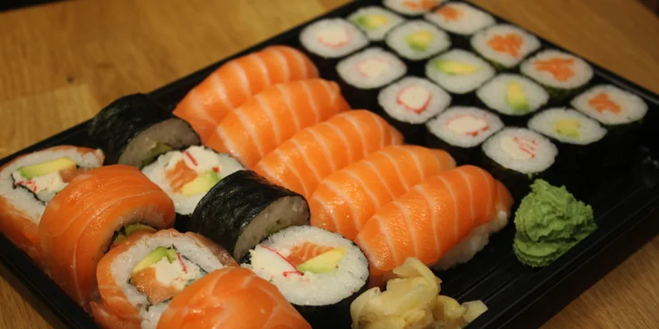 Japonsko v Brně: set 18, 28 nebo 34 ks sushi s rybami i zeleninou