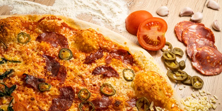 Křupavé a kulaté: jedna až tři pizzy o průměru 33 cm